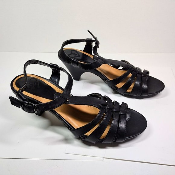 Strappy black sandal 8M - Picture 1 of 8